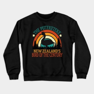 Funny Puteketeke New Zealand's Bird Of The Century Vintage Crewneck Sweatshirt